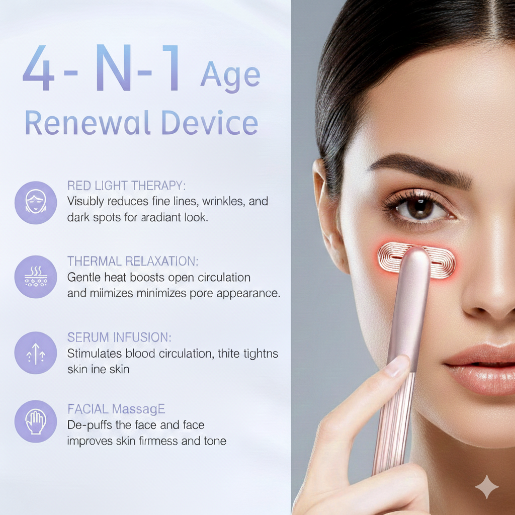 LED Red Light Therapy Facial Wand