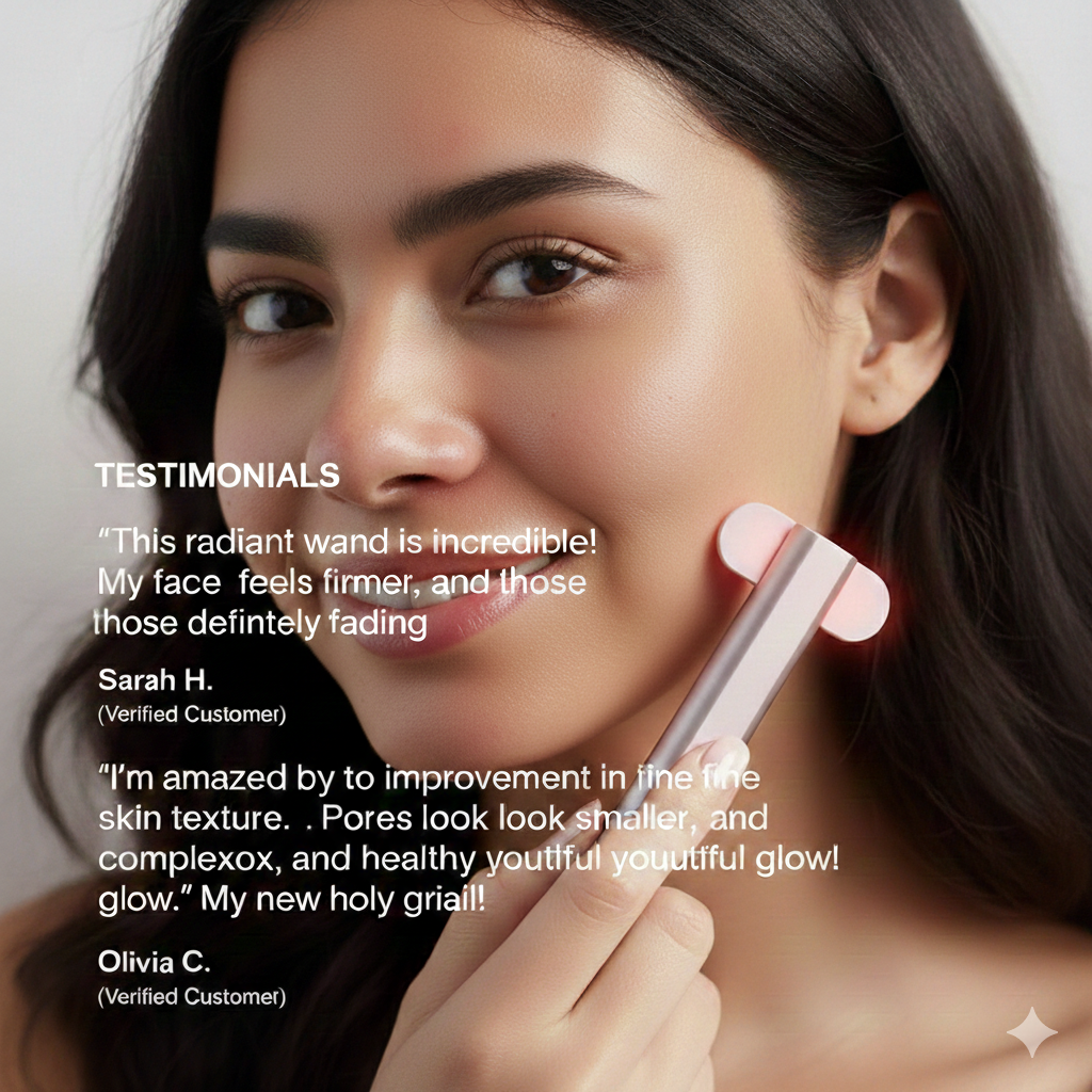 LED Red Light Therapy Facial Wand