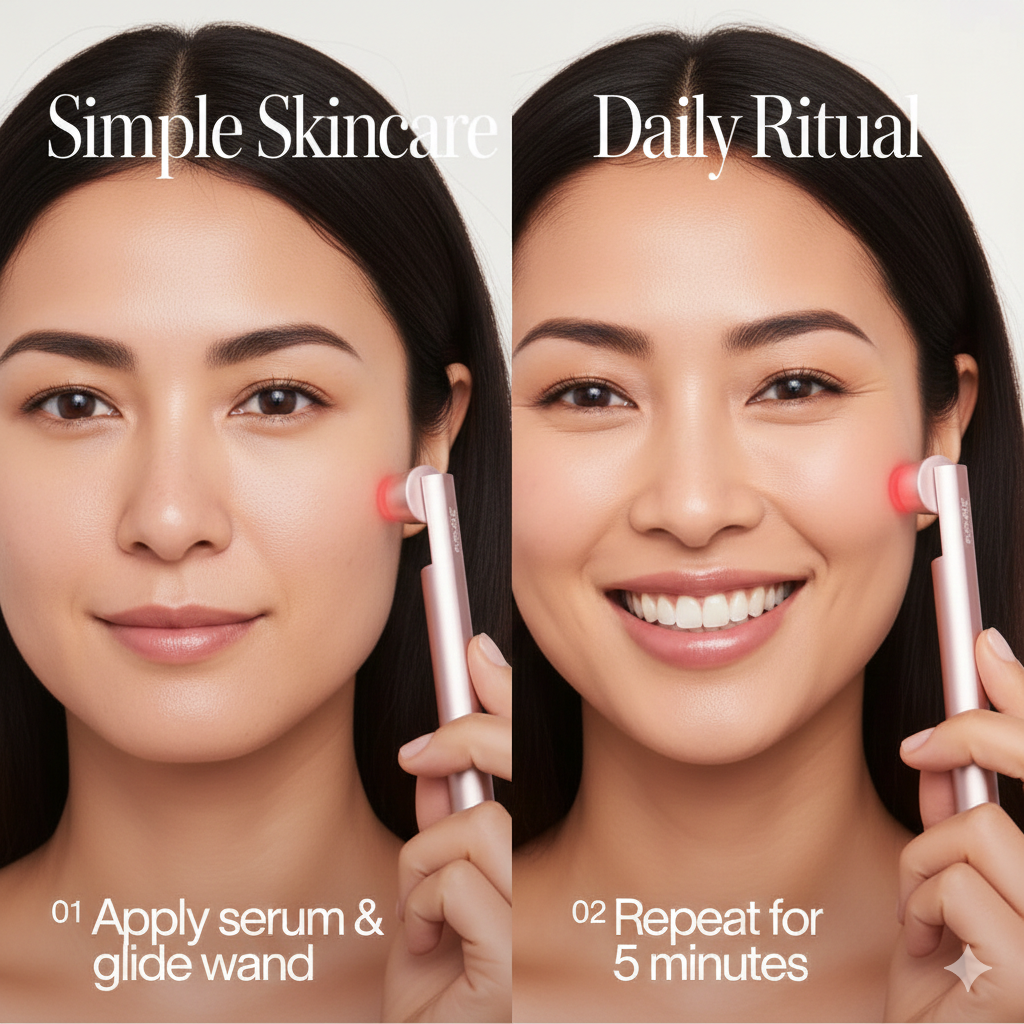 LED Red Light Therapy Facial Wand